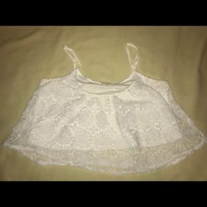 Lace crop tank top